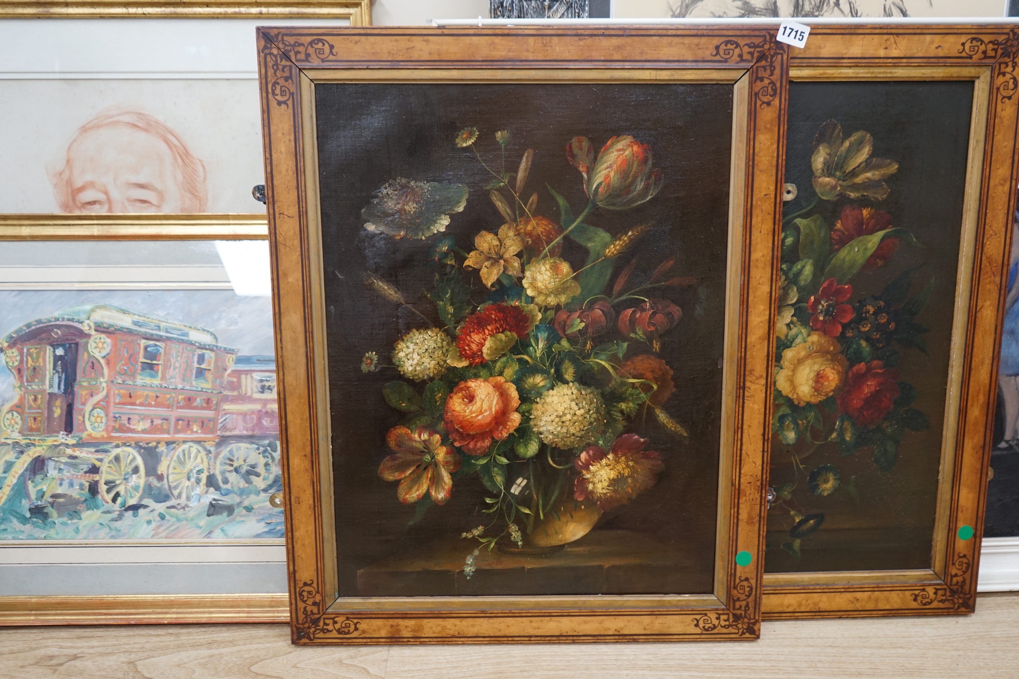 Dorothy Cooper (20th. C) in the 17th century Dutch style, oil on canvas, Still life of flowers in a vase, signed, 59 x 44cm